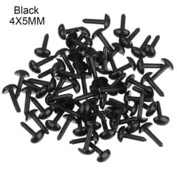 100pcs/bag 4X5MM/5X7MM Plastic Mini Black Safety Oval Nose for Doll for Teddy Dog Stuffed DIY Doll Animals