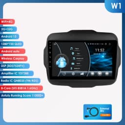 Hizpo 2 Din Android 13 For Jeep Renegade 2016 - 2020 Car Radio Multimedia Video Player Stereo Navigation GPS Carplay Auto 7862