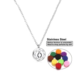 Stainless Steel Aromatherapy Essential Oil Diffuser Necklace Mini Tree Flower 12mm Locket Charm Aroma Perfume Pendant Necklace