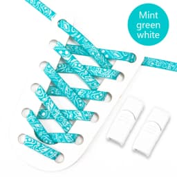 1Pair Magnetic Lock Shoelace Without ties Colorful Flower No tie Shoelaces Kids Adult Elastic Laces Sneakers Shoe Accessories