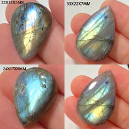 Wholesale Natural Stone Loose Beads Irregular Shape Bead Blue Purple Labradorite Cabochon 2-4Pcs/Lot