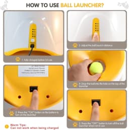 Dog Launcher Automatic Dogs Chase Toy Tennis Throwing Pinball Machine Fun Interactive Throw Rechargable Catapult USB Charging