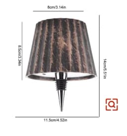 Lampe De Table En Forme De Bouteille Sans Fil, Commande Tactile, 3 Couleurs, Gradation En Continu, Veilleuse Adaptée Au Bar,