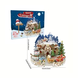 8 Style Christmas Castle Building 3D Puzzle Model X'max House Architecture Construction Jigsaw Puzzles Toys Kids Christmas Gift