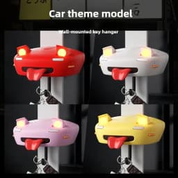 AE86 Car Headlight Key Holder Auto Pop-Up LED Lights Retro Accessories for Men Car Decoration Key Organizer with Adhesive