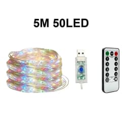 1M 2M 3M 5M 10M Copper Wire LED String Fairy Lights Holiday Battery-operated Garland for Christmas Tree Wedding Party Decoration