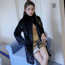 Winter Outdoor Women's Cold Coat Top Rabbit Fur Jackets Warm 100% Genuine Rabbit Fur Coats Lady Natural Quality Real Fur Coat