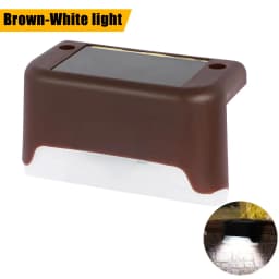 Warm White LED Solar Step Lamp Path Stair Outdoor Garden Lights Waterproof Balcony Light Decoration for Patio Stair Fence Light