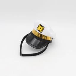 Mini Police Officer Sailor Navy Airman Pilot Hat for Pet Cat Dog Headdress