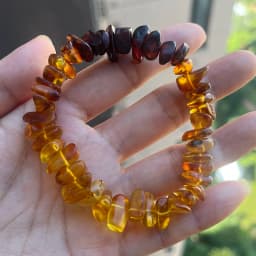 Yoowei 100% Real Amber Bracelet for Unisex Genuine Black Bead Irregular Natural Plant Medical Healing Jewelry Gift Wholesale