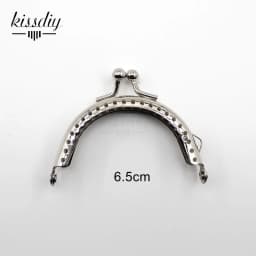 20 PCS 6.5/8.5/10.5/12.5/15.5CM Glossy Silver Basic Semicircle Metal Purse Frame Kiss Clasp Lock DIY Bag Accessories 5 Size