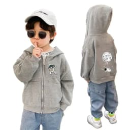 Dabbing Astronaut Jacket Boys Cotton Zipper Hooded Thin Coat Sports Spring Autumn Casual Cardigan Outerwear