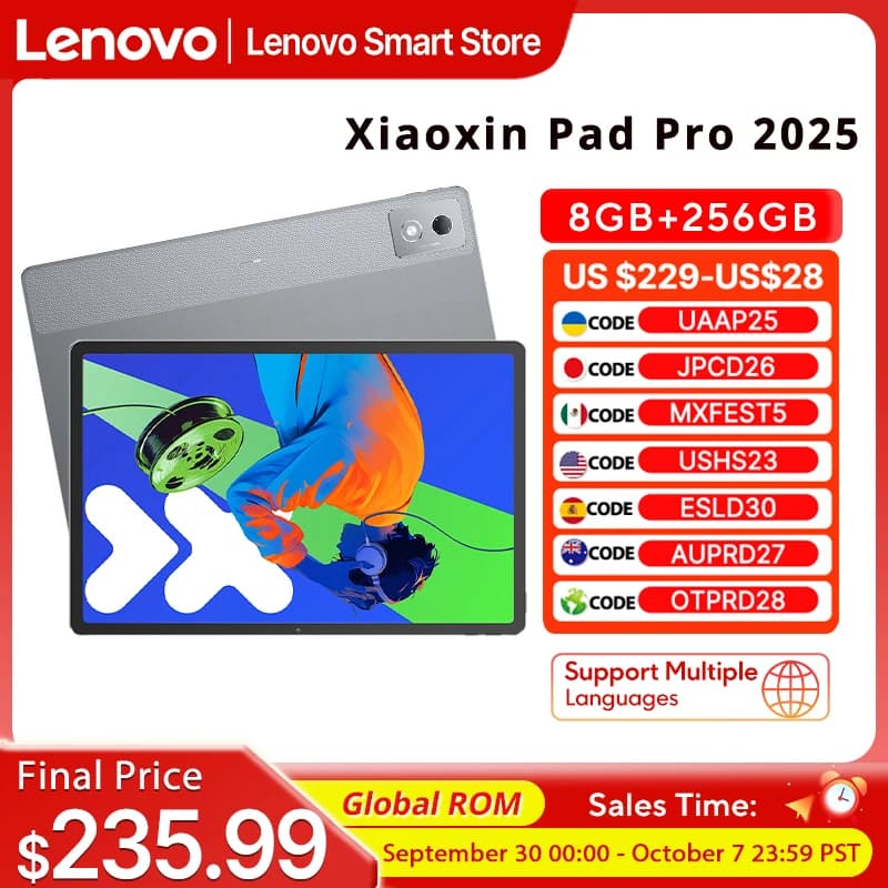 Original Lenovo Xiaoxin Pad Pro 2025 12.7 inch Tablet Global ROM Dimensity 8300 2.9K 144Hz Display 10200mAh Android 14 Pad PC