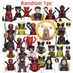Blind Box Mini Building Blocks G0172 Figures Big Goblin Spiderman Iron Man Venom Captain Hawk Deadpool Armor Christmas Gifts Toy