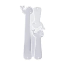 DIY Rectangle Cat Claw Dolphin Bookmark Silicone Mold with Hole Bookmark Hanging Pendant Ornaments Epoxy Resin Casting Mould