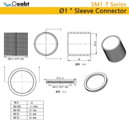 SM1-T Series Ø 1 Inch Lens Sleeve Connector Adapter Laminated SM1 Threaded Optical Experiment Scientific Research Laboratory