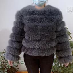WEFURLENA 2026 New Real Fur Coat Winter Jacket Women natural large wool fox fur coat Street warm long sleeve detachable vest