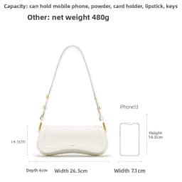 JW PEI Pudding Bag, French Style, Niche Bag, Women's, High-End, Simple, Underarm, Crossbody Bag