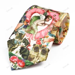 Vintage Art Oil Graffiti Print Tie Soft Touch New Design 8.5cm Imitation Silk Tie Casual Wedding Party Tie Gift Accessories