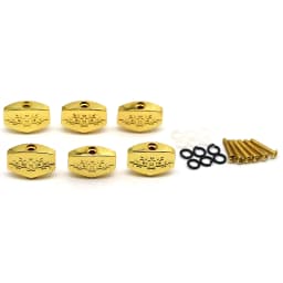 6pcs Guitar Tuners Machine Head Buttons Metal Carved Square Button for Electric Guitar