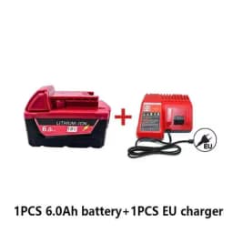 M18 For Milwaukee 18V Power Tool Battery, Charger BR XC M18B5 48-11-1860, Built-in 18650 Power Tool Battery 6.0Ah/9.0Ah/12.0Ah