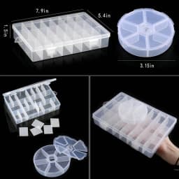 Transparent Plastic Storage Jewelry Box Compartment Adjustable Container For Beads Earring Box For Jewelry Rectangle Box Case