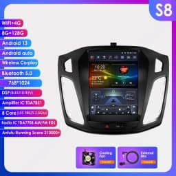 9.7"Android 13 Car radio DSP Carplay for Ford Focus 3 MK 3 2011-2017 2018 2019 Multimedia Video player 4G Screen 7862 Head Unit