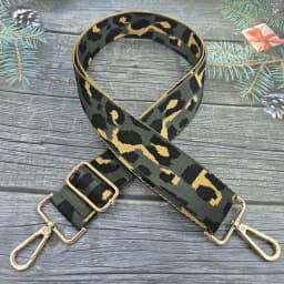 Fashionable Leopard Print Shoulder Strap with Adjustable Luggage Replacement Strap, Convenient Luggage Accessories