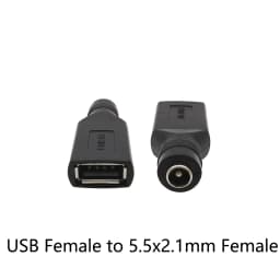 1/2/5Pcs 5.5*2.1mm Female Jack Socket to USB 2.0 Type A Male Plug DC Connector 5V Power Plugs Adapter for Laptop