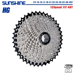 SUNSHINE hg 12-speed mtb cassette 11 34 40 42 46 50 52 cassette 12 speed ultralight for Shimano 12v mtb cassette