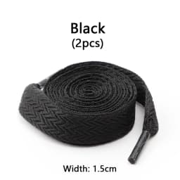 1 Pair Wavy Bread Style Flat Shoelaces Trend Decorative Laces for Sneakers 1.5/2/3 Cm Width Shoe Accessories