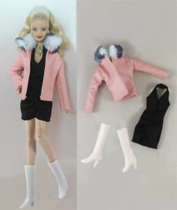 Handmade BABI CLOTHES Leather Fur Clothes Outfit for 11.5 inch 30cm Doll bjd clothes Many Style Gifts for doll accessories
