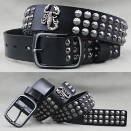 Designer Brand Belt Men Rivet Real Leather Pin Belt Male Black Rock Genuine Leather Cowhide Luxury Punk Belt Jeans
