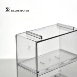 Premium 1/64 Dual-Layer Acrylic Model Car Display Case - Clear Protective Box for Diecast Car Collection, Gift Box (Without Car)