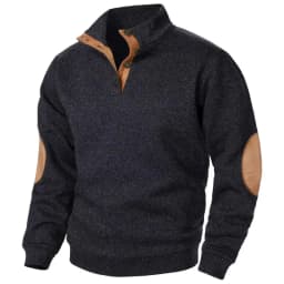 Men's Long Sleeve Stand Collar Sweatshirts Casual Pullover Outdoor Streetwear for Men Sport Riding lightweight V-neck Coats