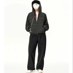 Spring Autumn Striped Zipper Hooded Sweatshirt Jacket 2025 Women's New Top Fashionable Casual Loose American Style Cardigan