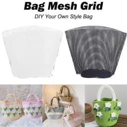 1 Set Black/White Plastic Mesh Canvas Bag Sheets Plastic Net Cover DIY Crafting Handbag Accessories Acrylic Yarn Crafting Knit