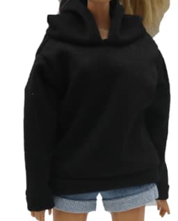 New 30cm 1/6 Doll Jeans Shorts Long Sleeves Simple and Loose Hoodie Set Daily Wear Clothes for Barbies Doll Accessories