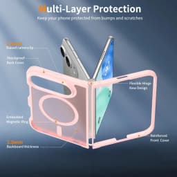 Slim Matte Translucent For Magsafe Case For iPhone Duo duo DUO Fold Wireless Charging Shockproof Back Front PC Hard Cover