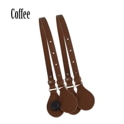 TANQU Bidirectional Adjustable Length Flat Leather Belt Handle with Drops for Obag Basket Bucket City Chic Women Handbag O Bag