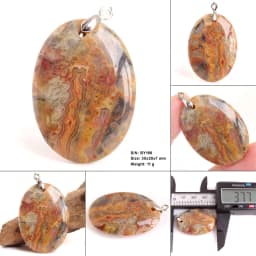 High Quality Pendentif Real Natural Crazy Lace Agate Stone Pendant Chains Necklace For Women's & Men's Jewelry Making BK996H