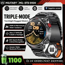 2026 T-Rex3 Ultra 1100mAh Battery Smart Watch GPS Track Compass IP69K Waterproof Sports Tracker Outdoors Military Smartwatches
