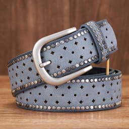 3.7CM Original Design New Vintage Lady Belt Handsome Hollow Out Rivet All-match Fashion Female Belts Quality Women Wide Belt