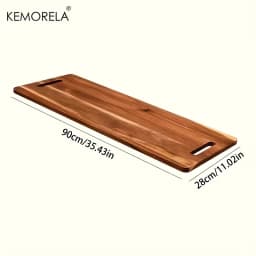 Extra Long Serving Board, Wooden Cutting Board with Handle for Cheese Charcuterie Appetizers,Durable Kitchen Platter for Parties