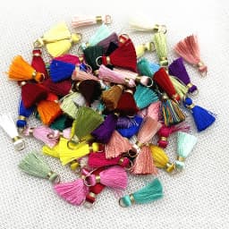 100/50Pcs 20mm Mini Metal Hanging Ring Tassel Trim Pendant DIY Craft Jewelry Handmade Earrings Decor Materials Fringe Trim