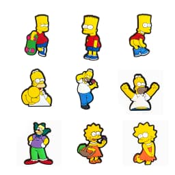 1-100pcs Cartoon Wacky Simpson Anime Series PVC Shoe Charms Accessories DIY Creativity Sandal Wristbands Party Decorations