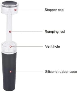 Vacuum Wine Bottle Stopper, Reusable Wine Bottle Stoppers, Built-in Vacuum Pump, Leakproof Wine Bottle Sealer, Silicone Caps