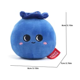 8cm Simulation Fruit Plush Toy Blueberry Cute Plush Doll Children Cognitive Toys Fruit Theme Ornaments