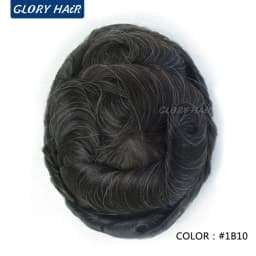 Gloryhair-NG Super Thin Skin Men Toupee 0.02-0.03mm V Loop Natural Hairline 90% Density Invisible Male Hair Unit Wig