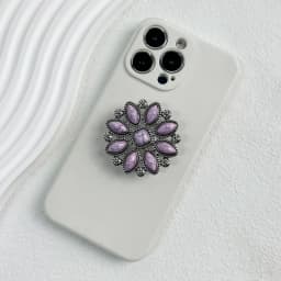 Luxury Socket Tok Phone Grip Retro Turquoise Phone Stand Unique Charm Foldable Grip Fashion Phone Support Desk Stand
